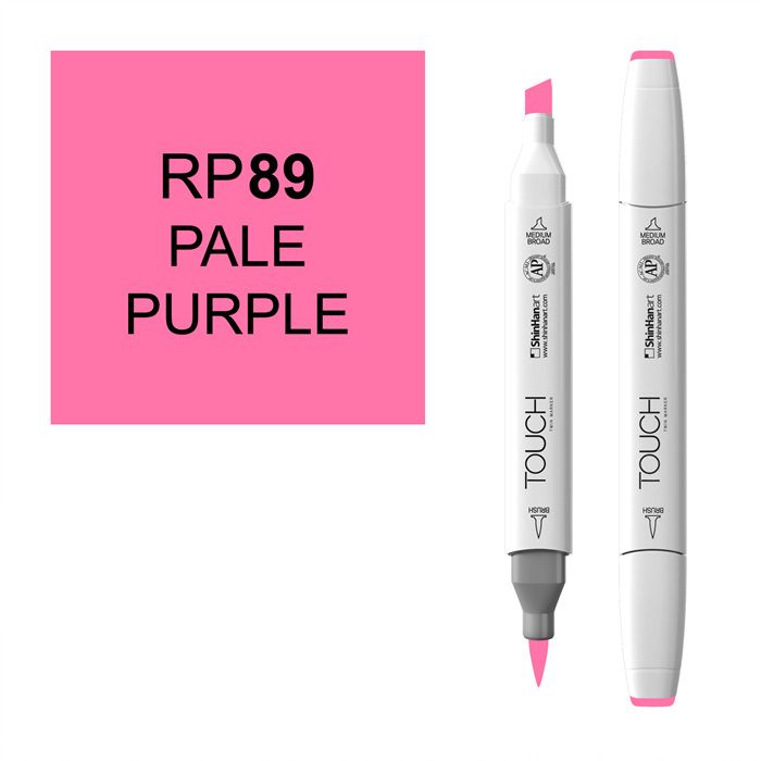 Маркер спиртовой BRUSH Touch Twin цв. RP89 бледный фиолетовый маркер кисть акварельный koi фиолетовый