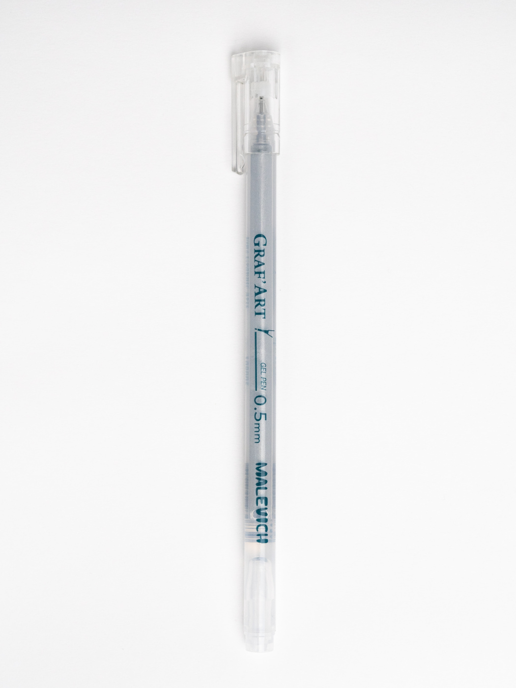 Ручка гелевая Малевичъ, 0,5 мм, серебряная заколка автомат для волос серебряная ночь 8 см чёрно серебристый
