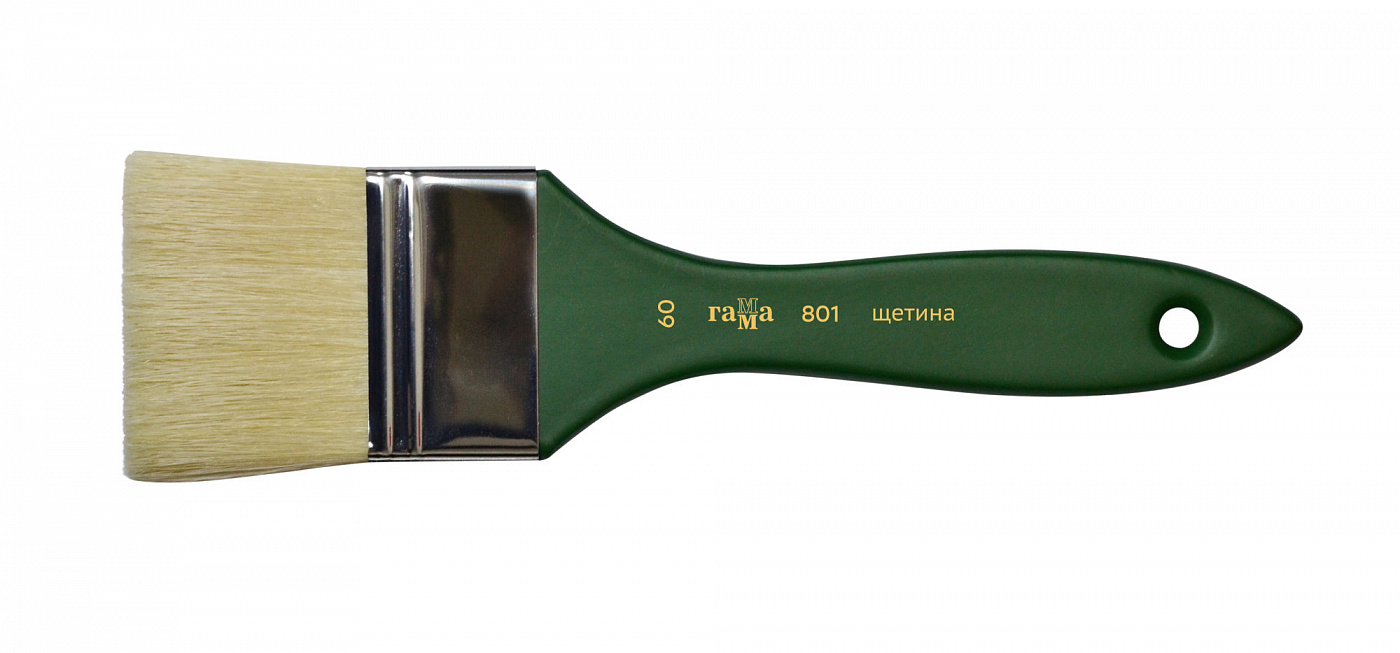 Кисть щетина №60 флейц Гамма, зелёная ручка линза 509 sinister x5 зелёная oem 509 x5len 13 gd