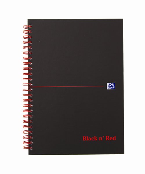 Блокнот в линейку OXFORD Black ’n’ Red A5 70 л двойная спираль твердая обложка блокнот а7 60л кл коты павлик и валера спираль уф лак