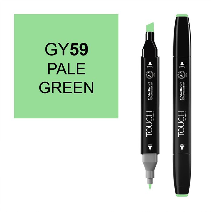 Маркер спиртовой Touch Twin цв. GY59 бледно-зеленый пазл сортер городские приключения 12 деталей