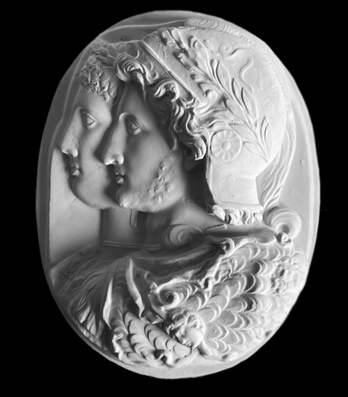 Гипс Камея Гонзага, барельеф античный голова человека основы учебного академического рисунка