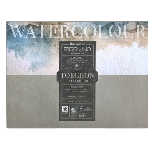 Альбом-склейка для акварели Fabriano "Watercolour Studio Torchon" 23х30 см 20 л 300 г