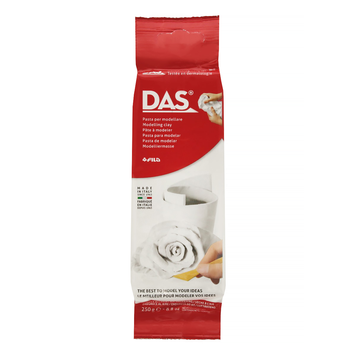 Паста для моделирования DAS 250 г, белая паста для моделирования самозатвердевающая jovi 250 г серый