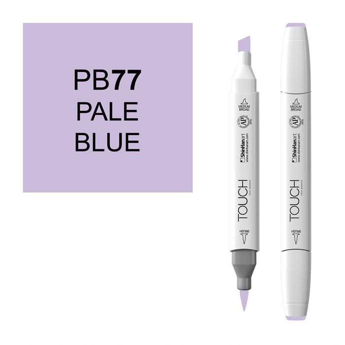 Маркер спиртовой BRUSH Touch Twin цв. PB77 бледный синий маркер спиртовой сонет twin brush морской синий
