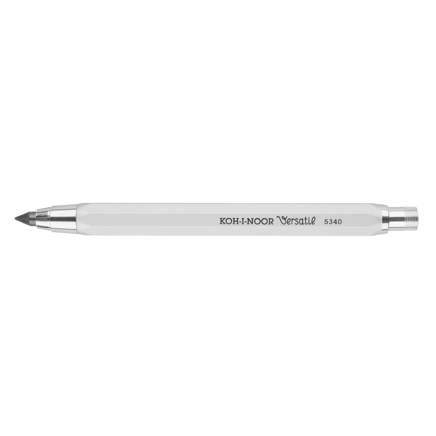 Карандаш цанговый Koh- I-Noor 5,6 мм с точилкой, серебряный корпус карандаш цанговый koh i noor versatil 5 6 мм с точилкой magic корпус