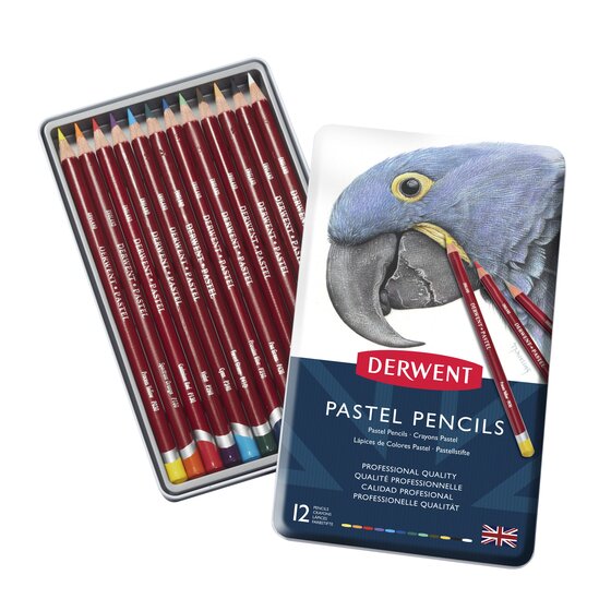 набор карандашей ных derwent procolour и coloursoft 12 цв в метал коробке Набор карандашей пастельных Derwent 