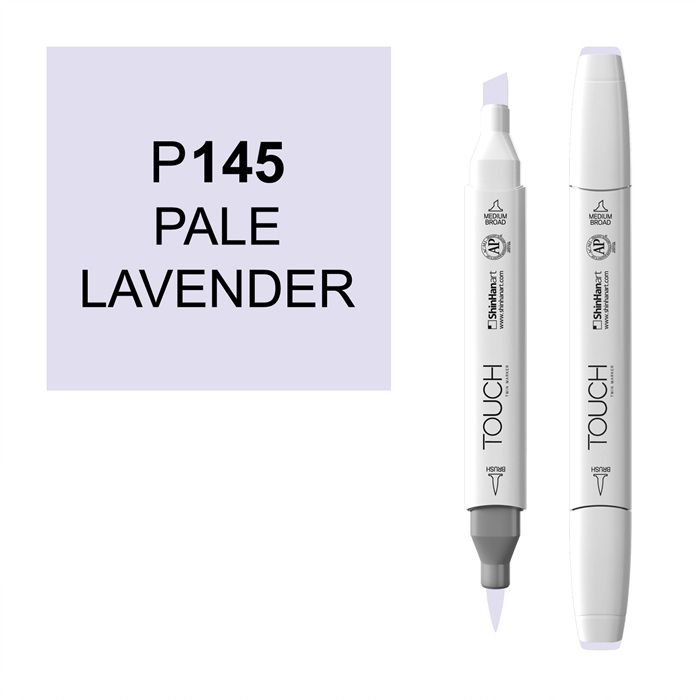 Маркер спиртовой BRUSH Touch Twin цв. P145 бледный лавандовый маркер текстовыделитель luxor pasteliter 5 0 мм пастельный лавандовый