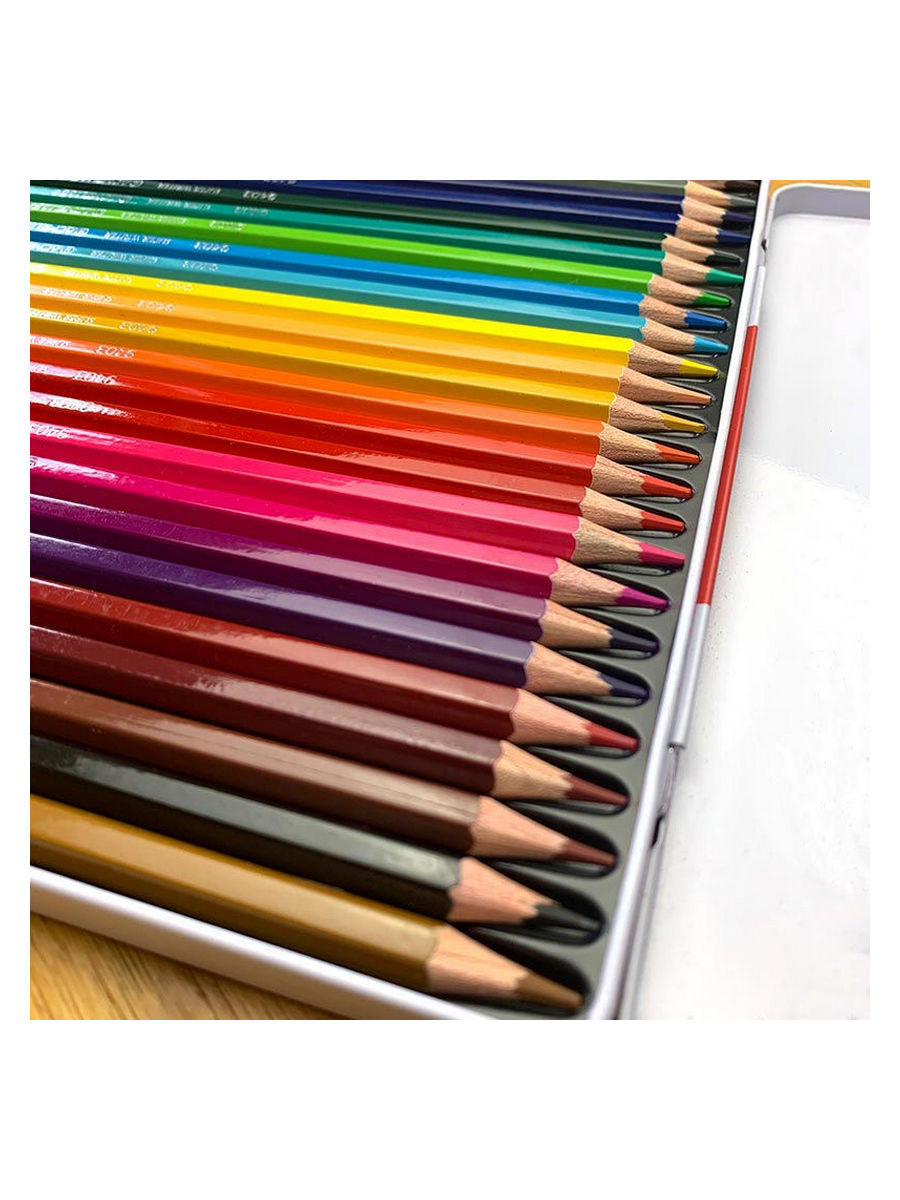 Набор карандашей цветных Acmeliae 24 цв, в металлическом футляре Acm-9800-24 - фото 5