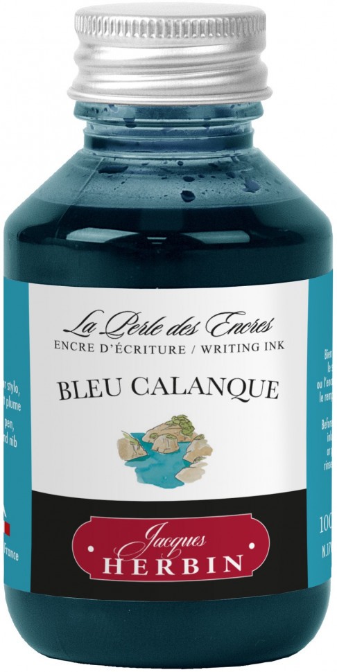 Чернила в банке Herbin, 100 мл, Bleu calanque Аквамарин Herbin-17014T