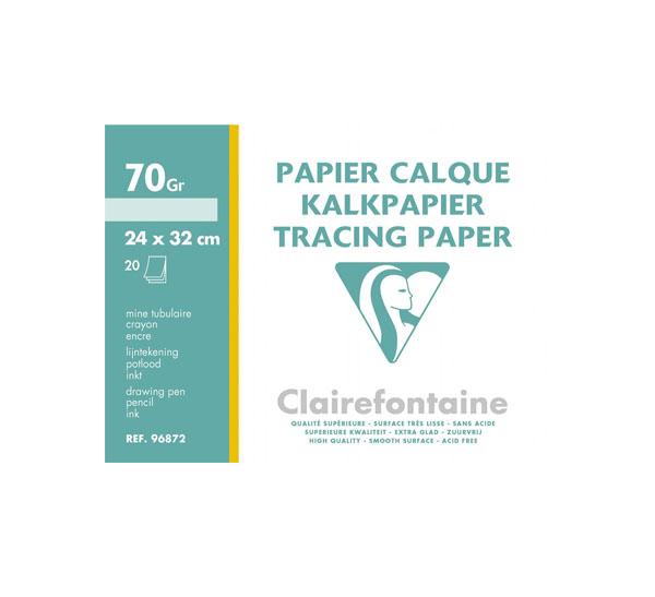 Набор кальки Clairefontaine 24х32 см 70/75 гр 20 л