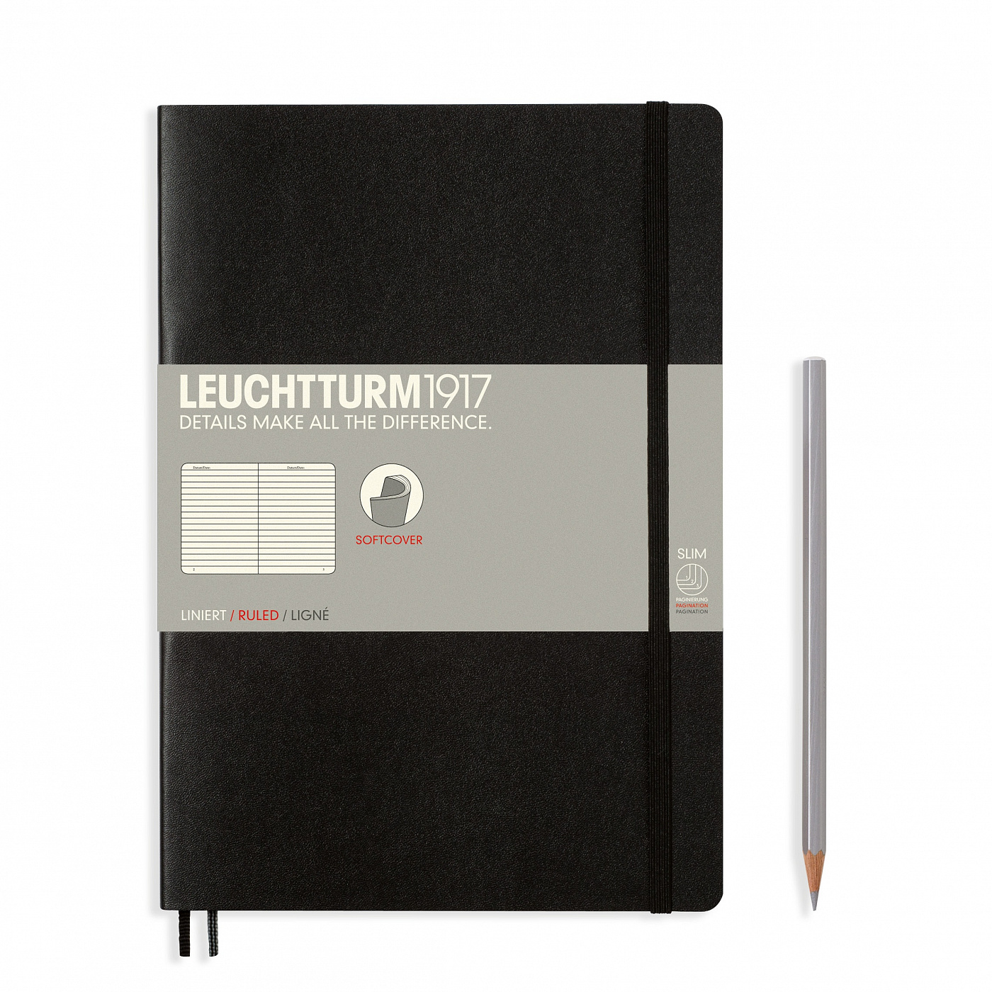 Книга для записей в линейку мягкая обложка Leuchtturm1917 В5 черная 4013₽