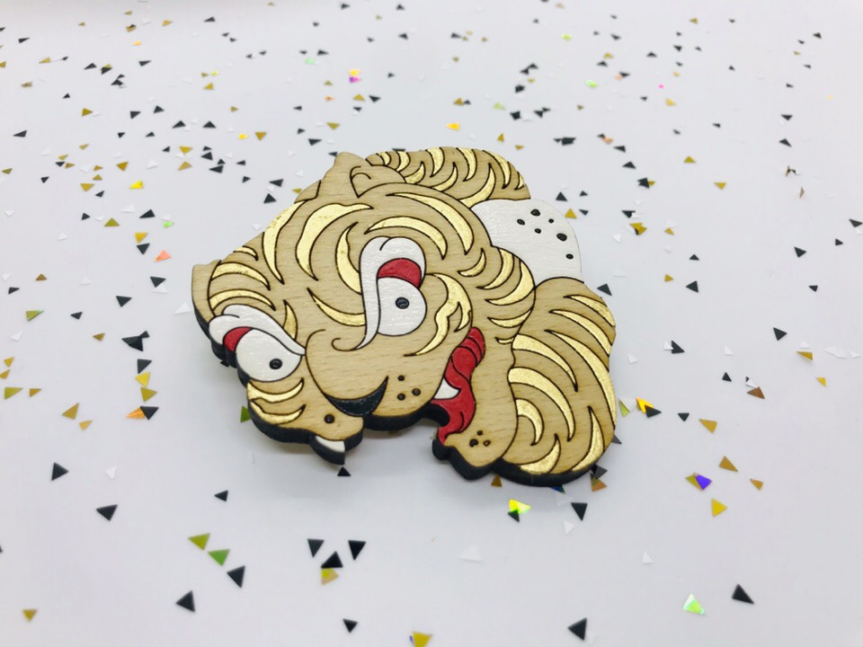 Брошь COREYAGI Тигр золотой 585₽