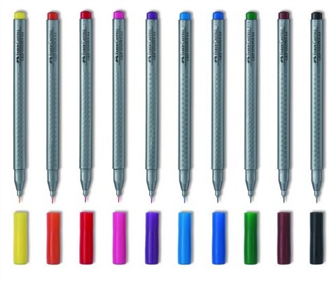 ручка капиллярная faber castell grip finepen 0 4 мм Ручка капиллярная Faber-Castell 