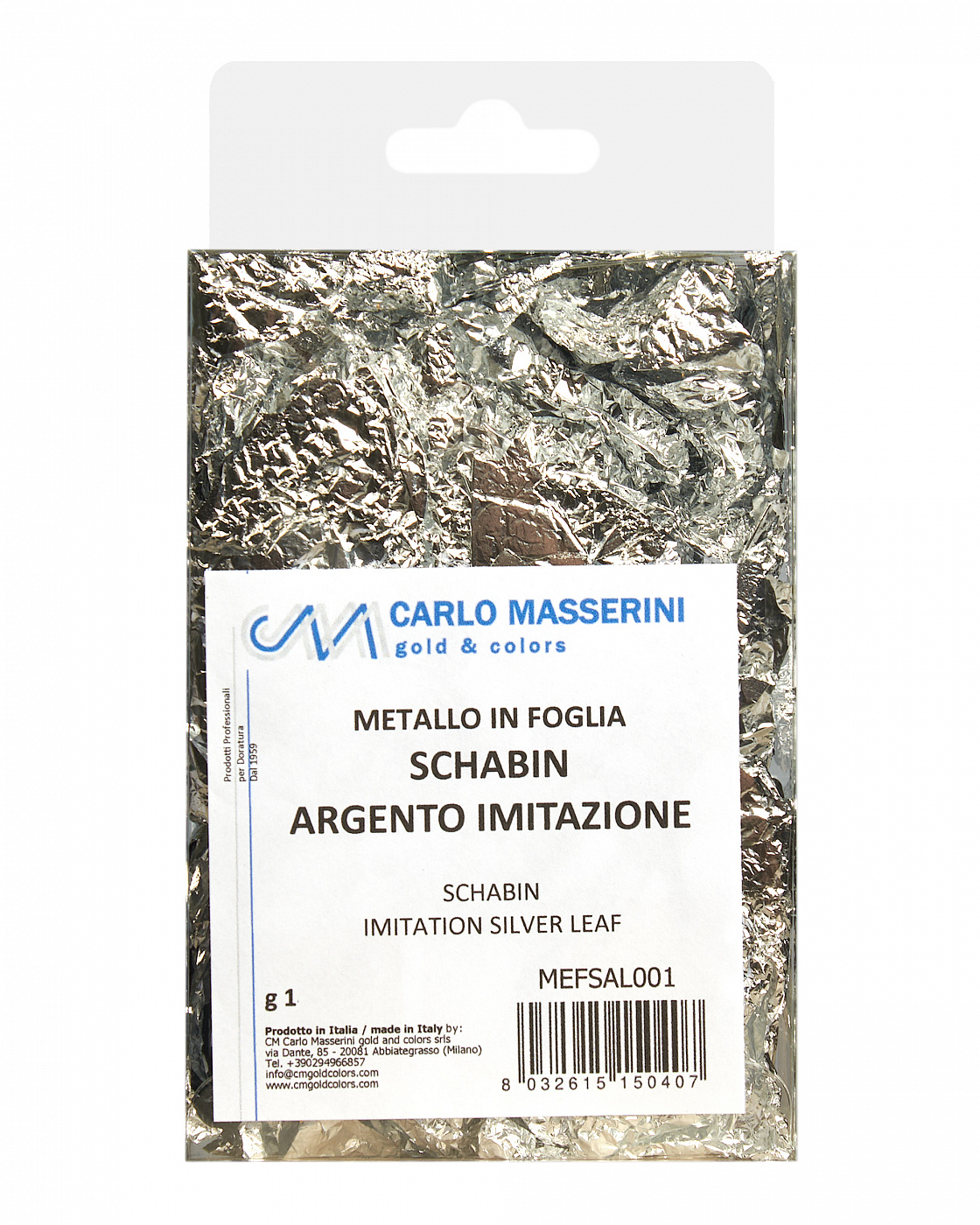 Поталь Masserini имитация серебра шабин (смятые листы) поталь крошка masserini имитация смесь золото серебро медь