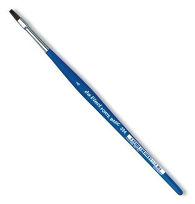 Кисть синтетика №4 плоская Da Vinci Forte Basic 394 короткая ручка aurelia укрепитель ослабленных ногтей basic line 13 мл