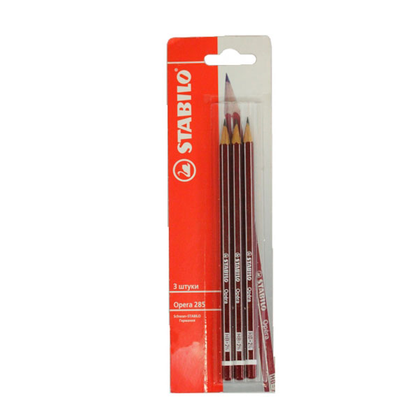 Набор карандашей чернографитных Stabilo 3 шт в блистере набор грифелей для механического карандаша stabilo 12 шт 0 5 мм