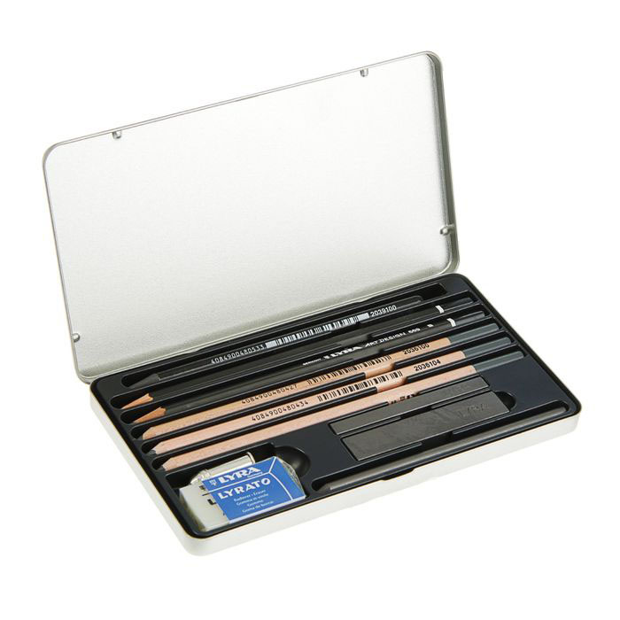 Набор карандашей художественных Lyra "Graphite set" 11 предметов в металл коробке