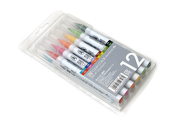 Набор маркеров с кистью Clean Color Real Brush 12 шт ZIG-RB-6000/12VA ZIG-RB-6000/12VA - фото 2