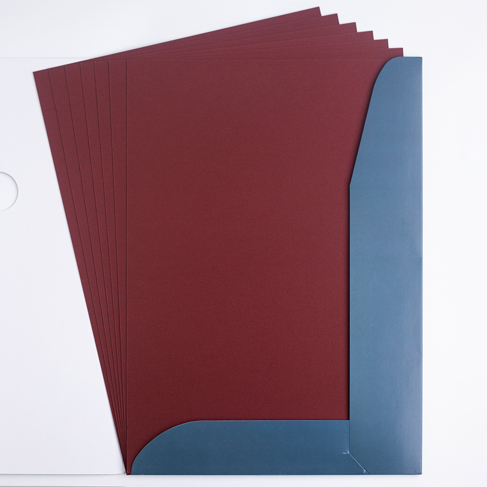 Папка с бумагой для пастели Малевичъ А3, охра красная бумага для скрапбукинга двусторонняя шебби шик