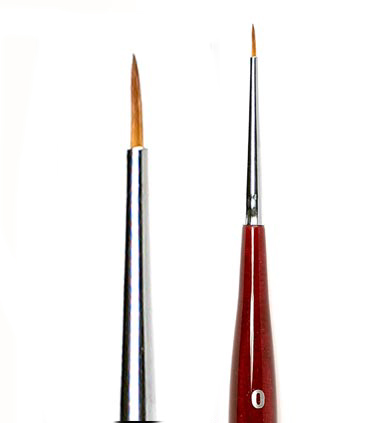 Кисть для дизайна ногтей синтетика под колонок №0 круглая Живописные кисти 