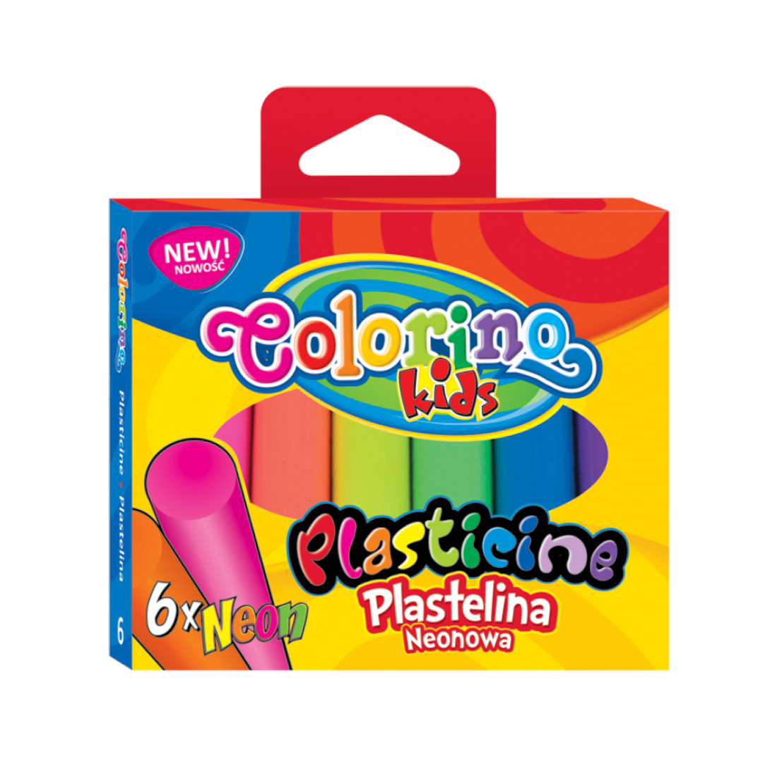 Набор пластилина Colorino 6 неоновых цветов круглой формы картина из пластилина мишка сладкоежка