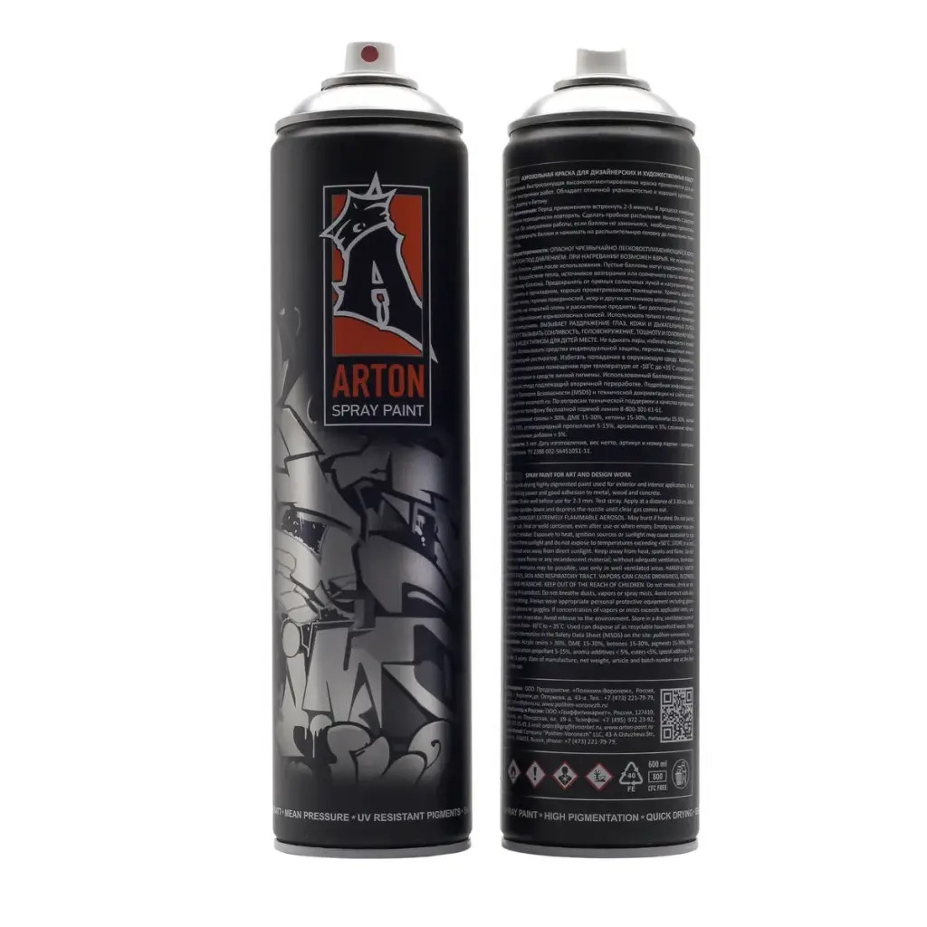 Краска для граффити Arton 600 мл в аэрозоли, Chrom энциклопедия для самых маленьких природа россии