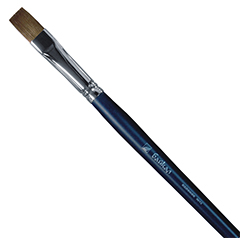 Купить Кисть колонок №12 плоская Альбатрос Байкал длинная ручка, Россия