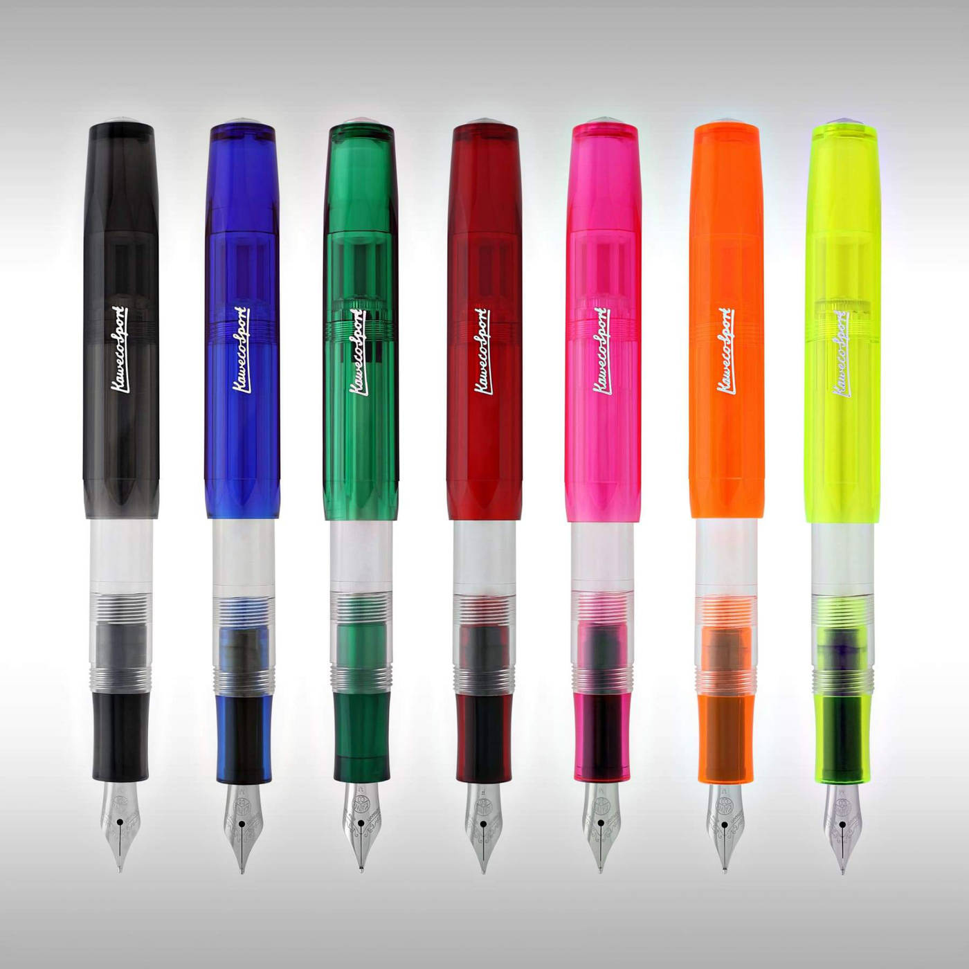 Ручка перьевая Kaweco SKYLINE Sport B 1,1 мм, чернила синие, корпус оранжевый прозрачный KW10000079 - фото 4