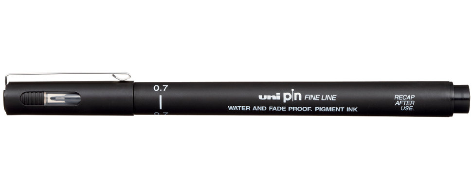 Линер UNI PIN07-200 (S) 0,7 мм, черный
