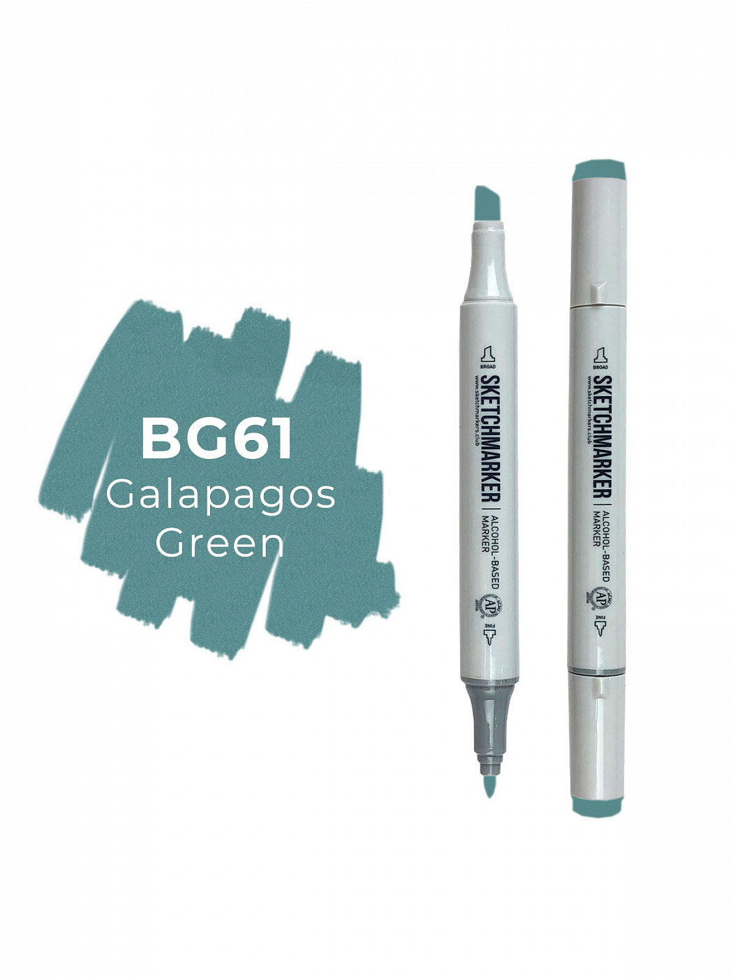 Маркер двухсторонний на спиртовой основе Sketchmarker Цвет Галапагосский зеленый
