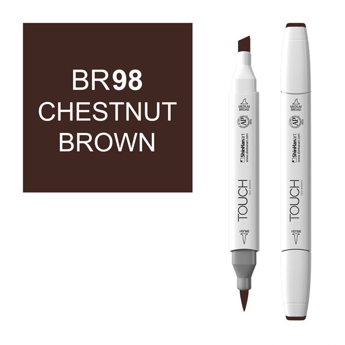 Маркер спиртовой BRUSH Touch Twin цв. BR98 каштановый