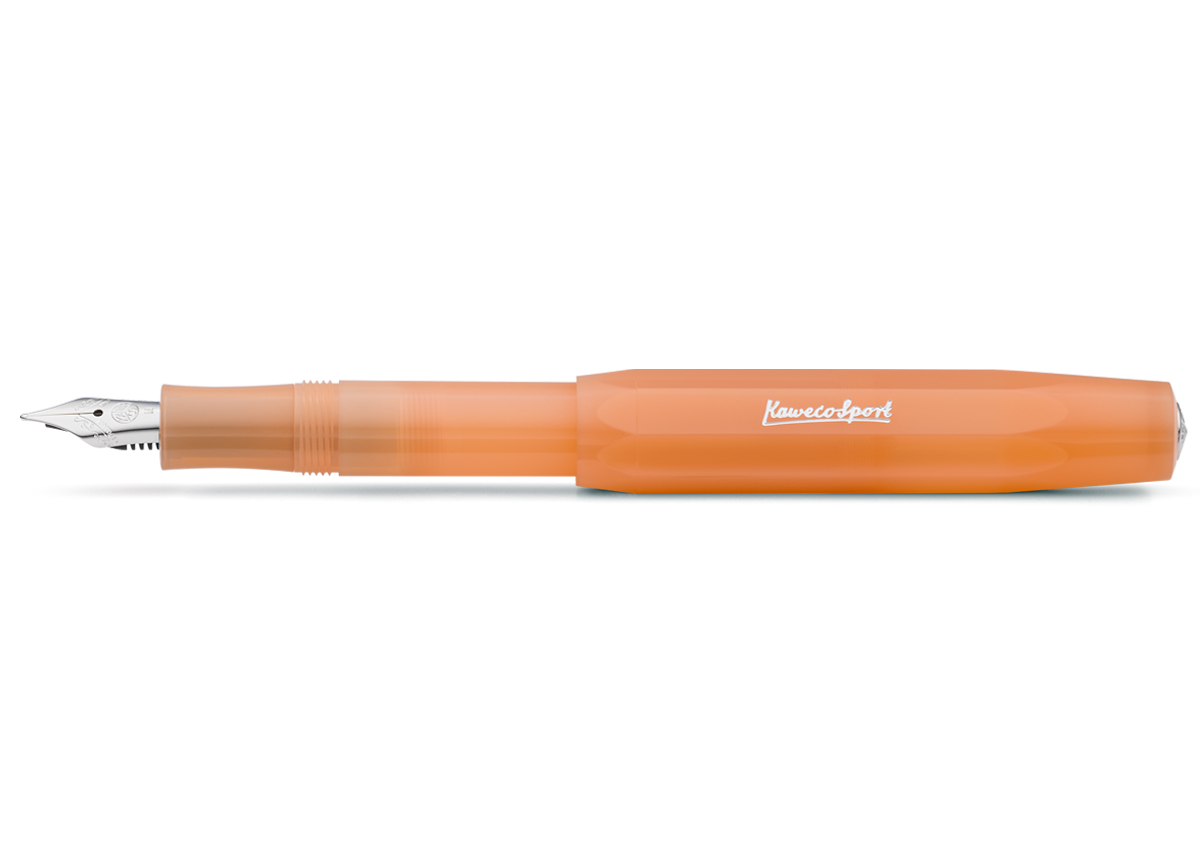 Ручка перьевая Kaweco CLASSIC FROSTED Sport, чернила синие, корпус мандариновый KW10001847;KW10001849 - фото 1