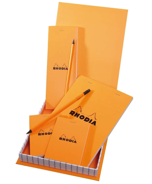 Набор блокнотов. Блокнот Rhodia Webnotebook 118767 (Silver) 140x210, 96 листов. Rhodia канцелярия. Набор блокнотов разных размеров. Бумага а4 в оранжевой коробке.