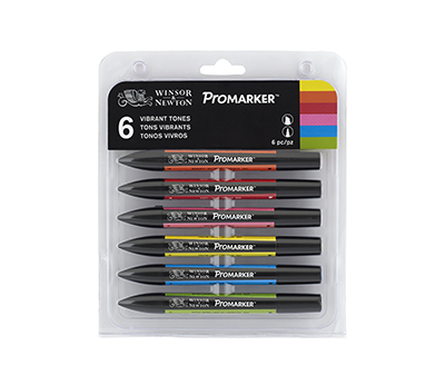 Набор маркеров ProMarker Collector Set 1 - Vibrant Tones (6 маркеров) W&N-0290025 - фото 1