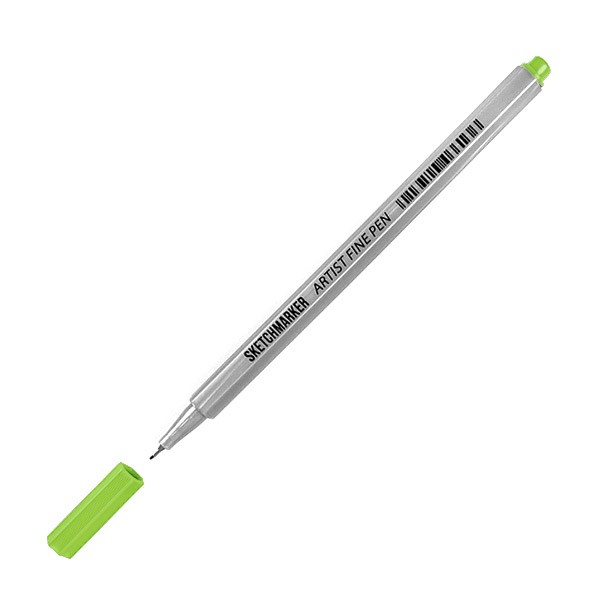 Ручка капиллярная SKETCHMARKER Artist fine pen цв. Зеленый флуоресцентный ручка капиллярная sketchmarker artist fine pen цв зеленый пигмент
