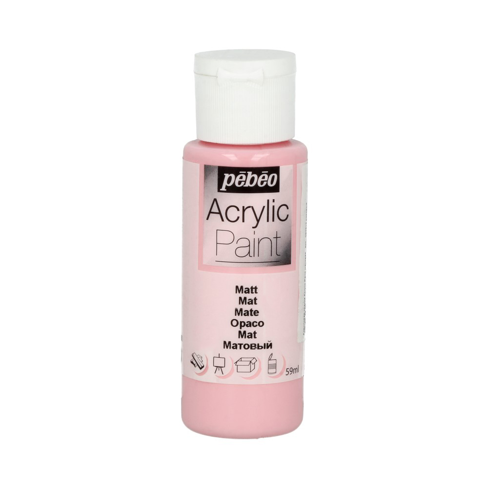 Акрил для декора Pebeo Acrylic Paint 59 мл матовый розовый 389₽