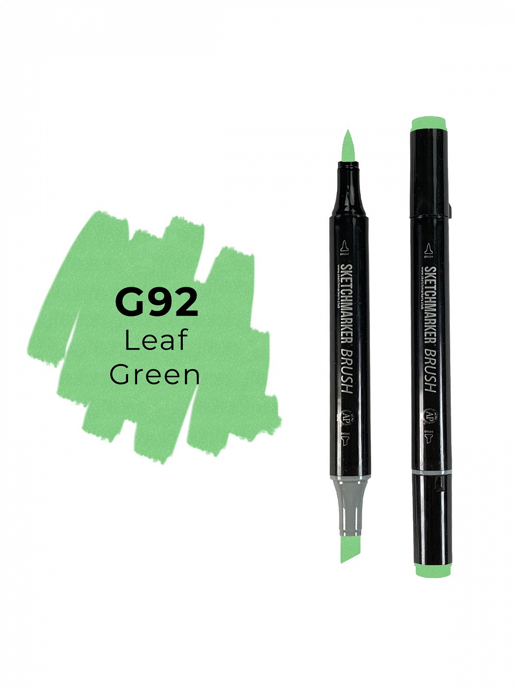 Маркер двухсторонний на спиртовой основе Sketchmarker Brush Цвет Зеленый лист маркер спиртовой promarker цв g159 зеленый цедра лайма