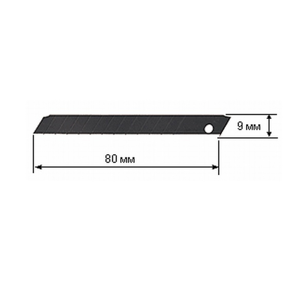 Купить Лезвия OLFA сегментированные BLACK MAX 10 шт 9х80х0, 38 мм, 13 сегментов, Япония