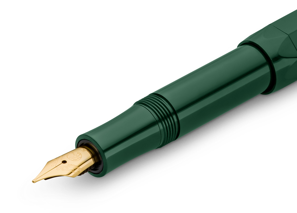 Ручка перьевая Kaweco CLASSIC Sport F 0,7 мм, чернила синие, корпус зеленый KW10000488 - фото 5