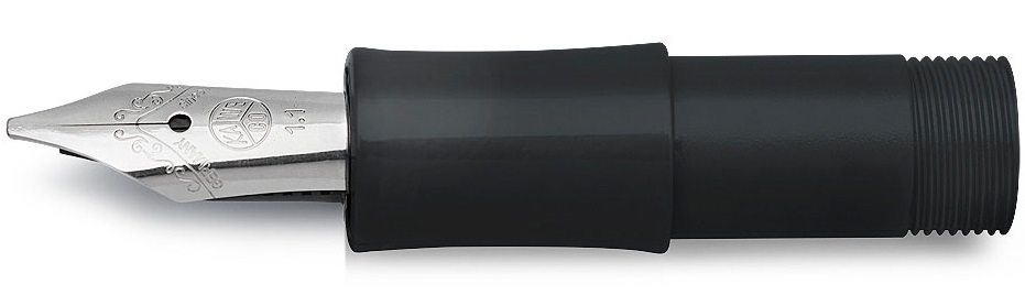 Пишущий узел для перьевой ручки Kaweco, CALLIGRAPHY - сдвоенный наконечник, черный/стальной чехол для ручек kaweco flap для 1 длинной ручки