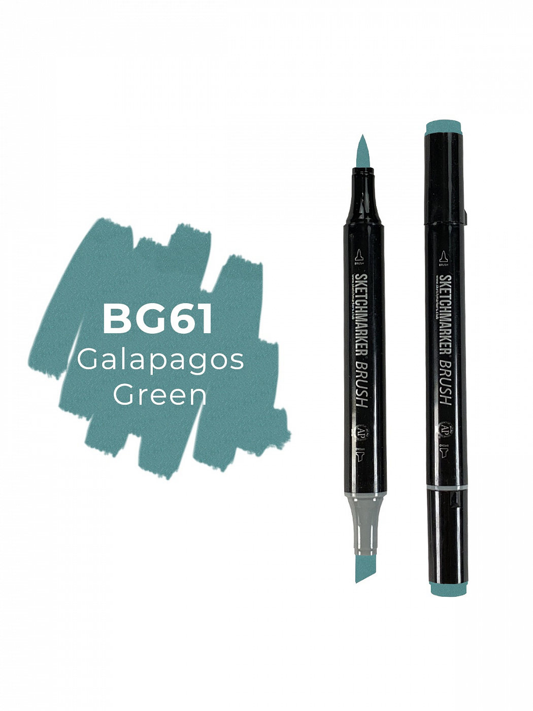 Маркер двухсторонний на спиртовой основе Sketchmarker Brush Цвет Галапагосский зеленый