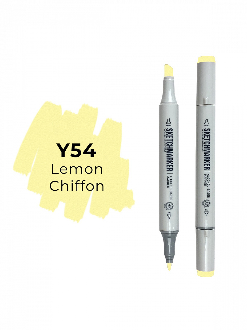 Маркер двухсторонний на спиртовой основе Sketchmarker Цвет Лимонный шиифон