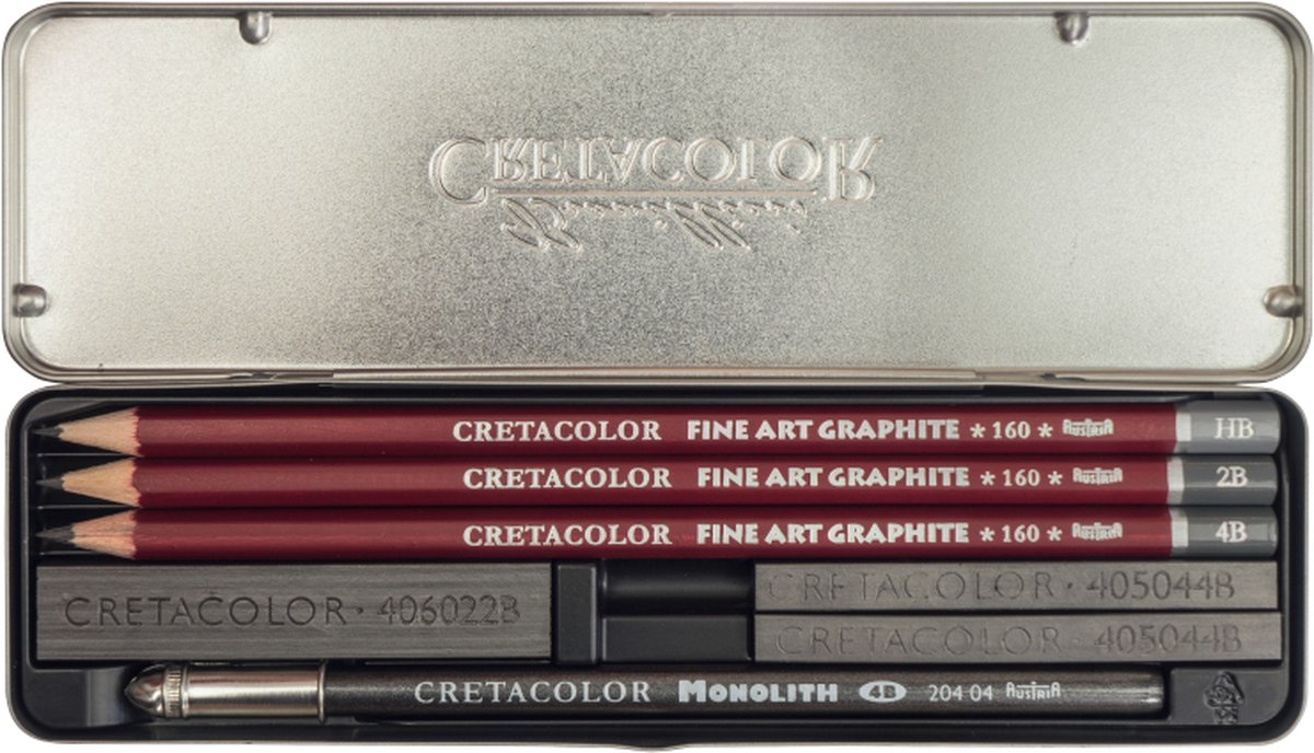 набор для рисования cretacolor artino graphite 10 предметов в метал коробке Набор для графики Cretacolor 