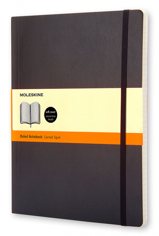 записная книжка нелинованная moleskine classic xlarge 19х25 см 192 стр твердая обложка зеленая Блокнот в линейку Moleskine 