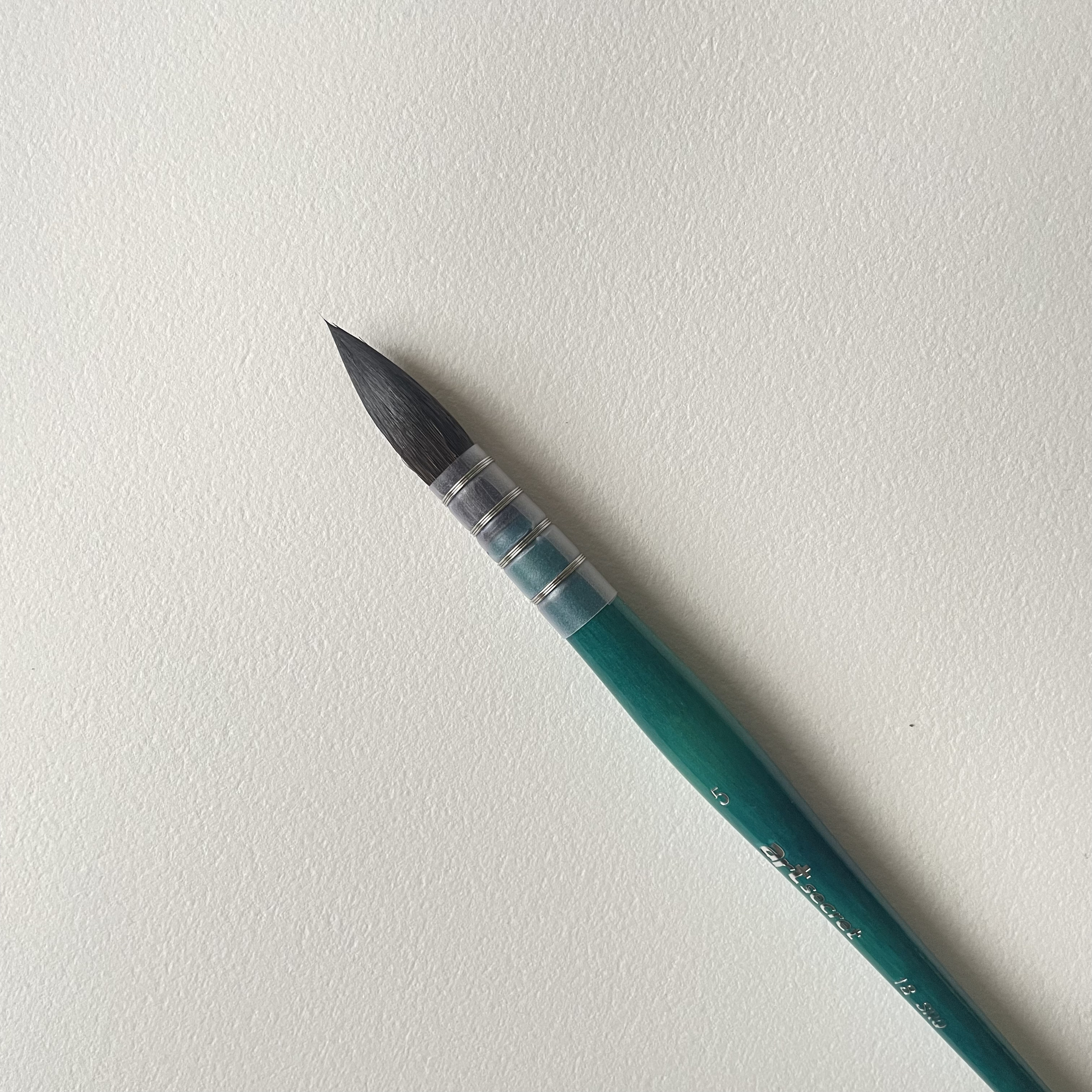 Кисть белка премиум 5 Art Secret, французское крепление, голубая коротка ручка, 18SRQ