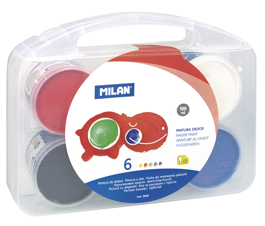 Набор пальчиковых красок MILAN 6 цв х 100 мл, базовые цвета, в пластиковом боксе architekturfuhrer milan