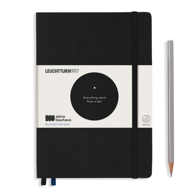 Записная книжка в точку Leuchtturm Bauhaus Edition А5 251 стр., твердая обложка черная