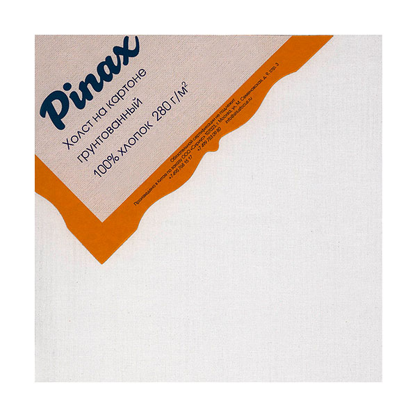 Холст грунтованный на картоне Pinax 280 г 40x50 см