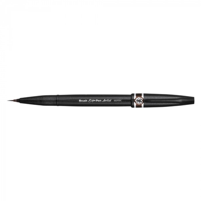 Браш пен Brush Sign Pen Artist, ultra-fine, коричневый фломастер кисть pentel brush sign pen